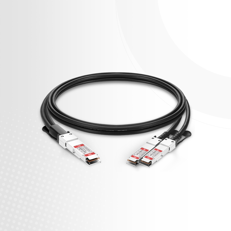 This picture is about 200G HDR QSFP56 Passive Direct Attach Copper Breakout Cable Overall Introduction | FS.
