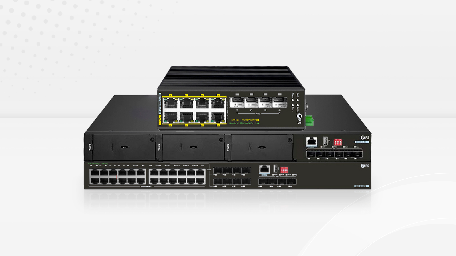 IES3220-8T4F、8ポート ギガビットイーサネットL2+マネージド産業用