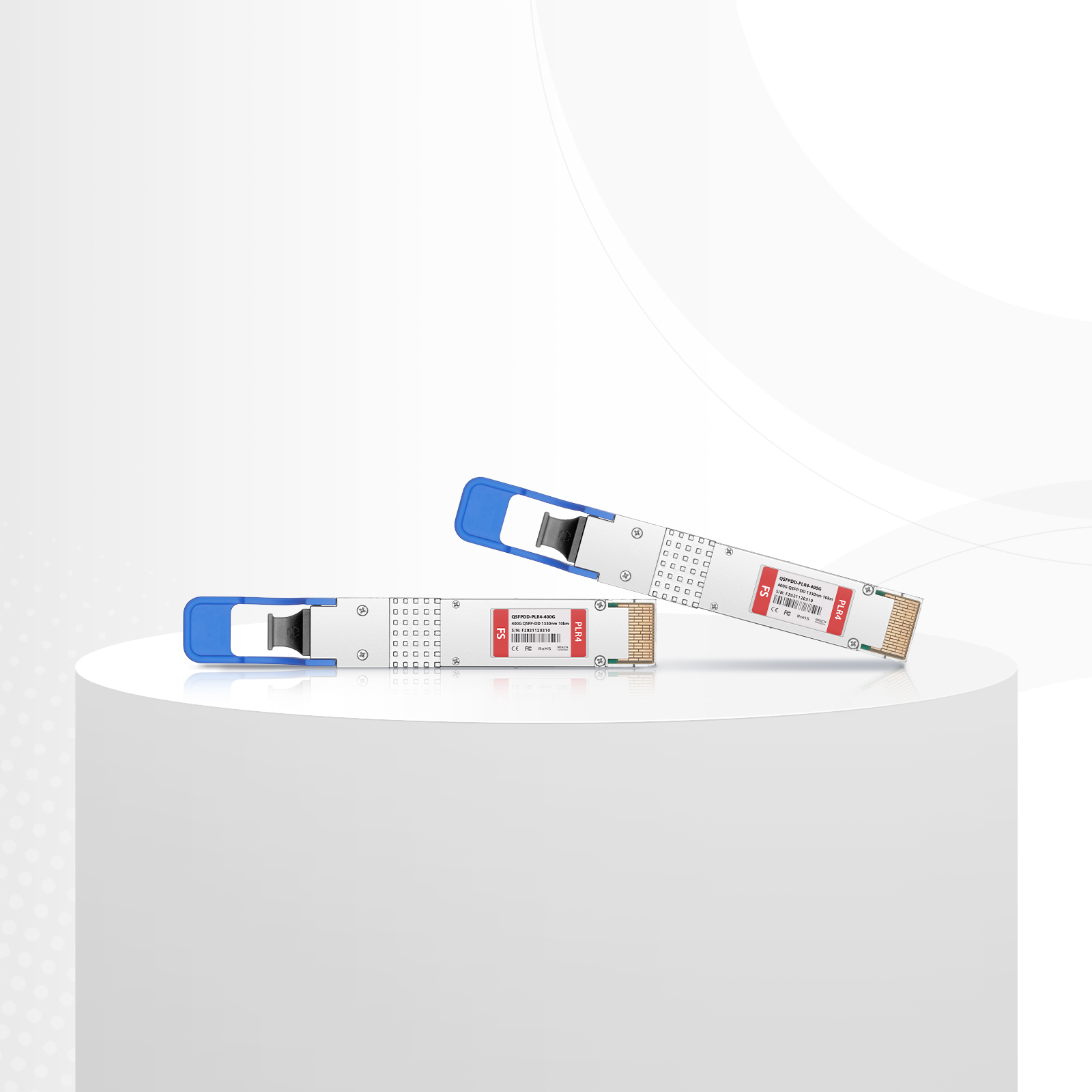 Arista Networks QDD-400G-PLR4 Compatible 4 x 100GBASE-LR QSFP-DD 1310nm 10km DOM MPO-12/APC SMF Optical Transceiver Module, Breakout to 4 x100G-LR This picture is about QDD-PLR4-400G Optical Transceiver Module Overall Introduction | FS.