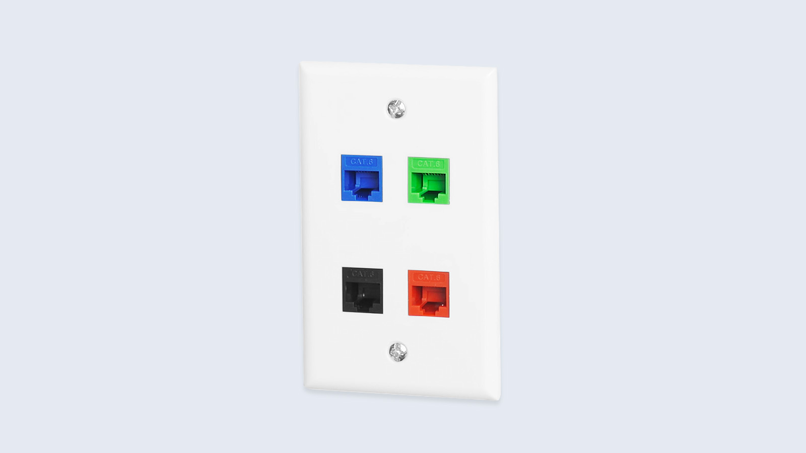 Two Ports Keystone Single Gang Wall Plate - FS.com