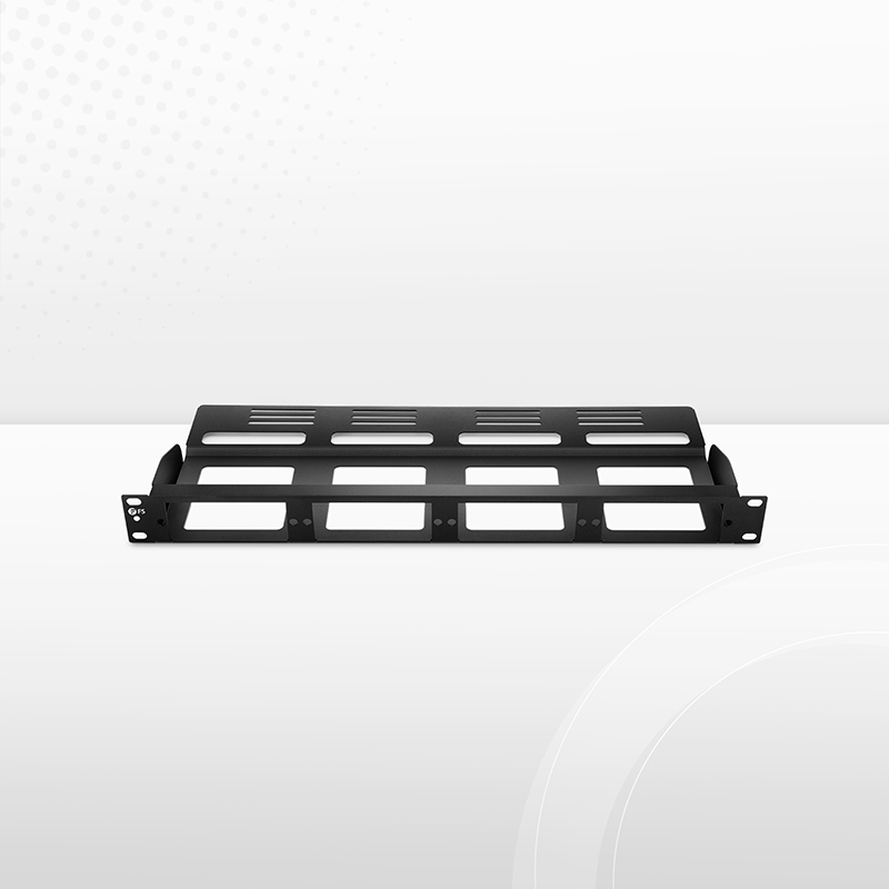 FHD™ 高密度 1Uラックマウント モジュラーエンクロージャー(アンロード、最大4x FHD™カセットまたはパネルを収納可能、144芯LC) この写真はFHD-1U-CMP400に関するものです。