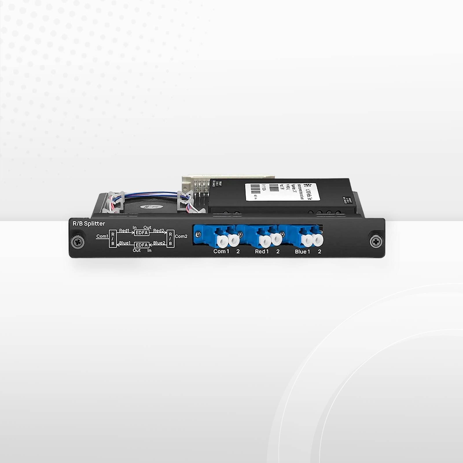 FSBR-1x2, Customized 1x2 Single Fiber DWDM Splitter Red/Blue C-band Filter This picture is about FSBR-1x2 Overall Introduction | FS.