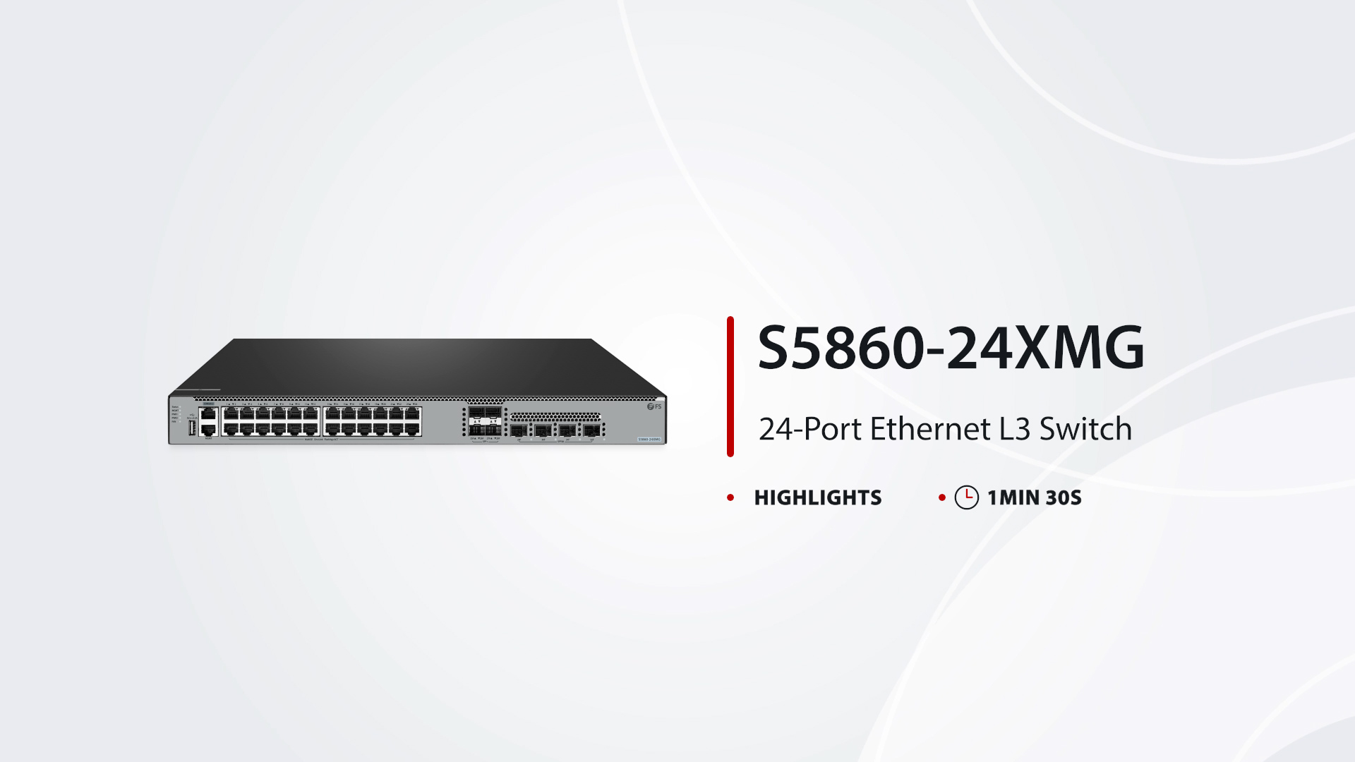 S5860-24XMG、24ポート イーサネットL3スイッチ(24 x 10GBASE-T/マルチ