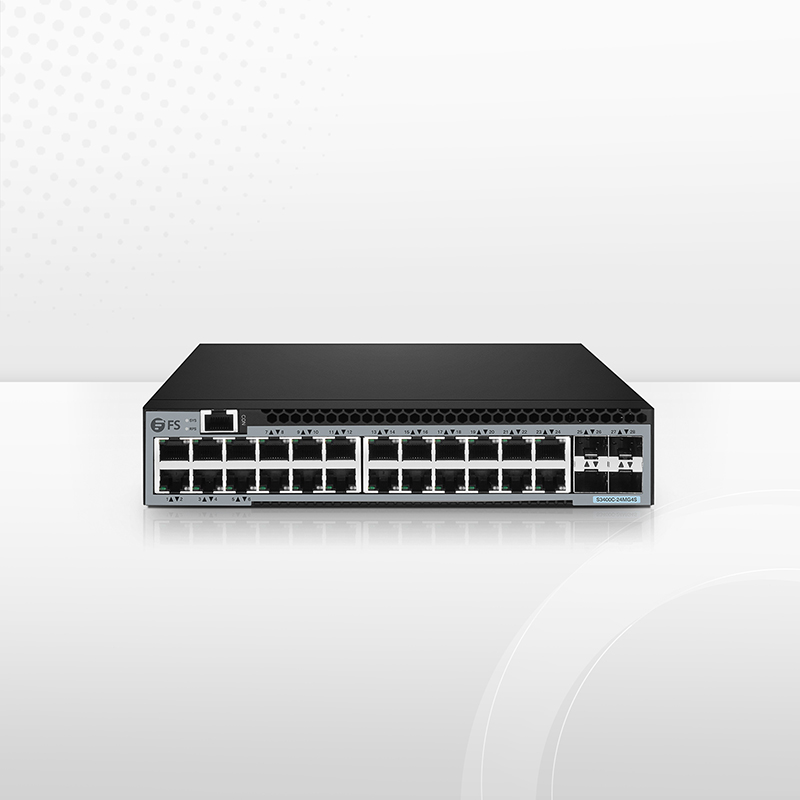 S3400C-24MG4S 24ポート イーサネットL2+コンパクトなハーフ幅スイッチ