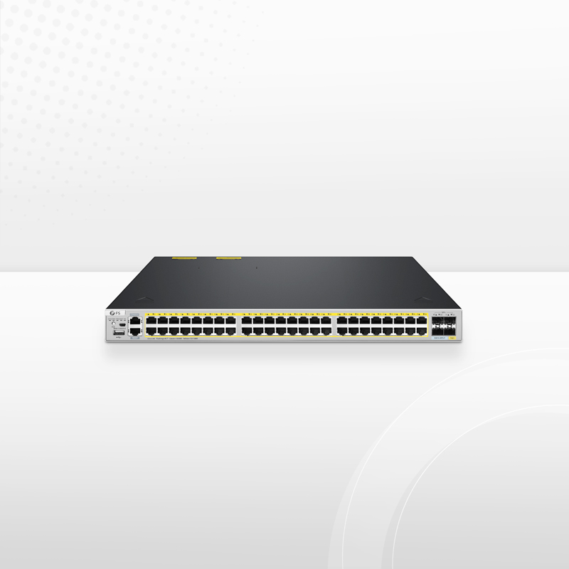 S5810-48TS-P, 48-Port Gigabit Ethernet L3 PoE+ Switch, 48 x PoE+ Ports @740W, with 4 x 10Gb SFP+ Uplinks, Support Stacking, Broadcom Chip This picture is about S5810-48TS-P Switch Overall Introduction | FS.