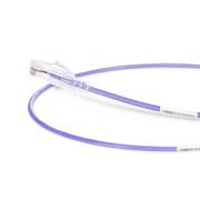 0.3m Cat6六類極細網絡跳線 28AWG 無卡扣 非屏蔽(UTP) PVC CM,紫色 這張圖片是關於C6UTPSGSPVC.