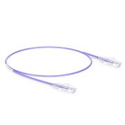 0.3m Cat6六類極細網絡跳線 28AWG 無卡扣 非屏蔽(UTP) PVC CM,紫色 這張圖片是關於C6UTPSGSPVC.
