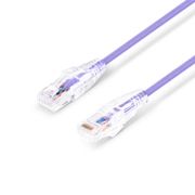 0.3m Cat6六類極細網絡跳線 28AWG 無卡扣 非屏蔽(UTP) PVC CM,紫色 這張圖片是關於C6UTPSGSPVC.