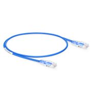 0.5m Cat6六類極細網絡跳線 28AWG 無卡扣 非屏蔽(UTP) PVC CM,藍色 這張圖片是關於C6UTPSGSPVC.