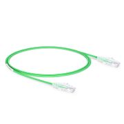 2.1m Cat6六類極細網絡跳線 28AWG 無卡扣 非屏蔽(UTP) PVC CM,綠色 這張圖片是關於C6UTPSGSPVC.