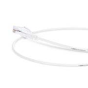 0.6m Cat6六類極細網絡跳線 28AWG 無卡扣 非屏蔽(UTP) PVC CM,白色 這張圖片是關於C6UTPSGSPVC.