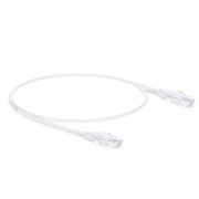 0.6m Cat6六類極細網絡跳線 28AWG 無卡扣 非屏蔽(UTP) PVC CM,白色 這張圖片是關於C6UTPSGSPVC.