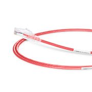 3ft (0.9m) Cat6 28AWG Snagless Unshielded (U/UTP) PVC CM Small Diameter High-Flex Ethernet Network Patch Cable, Red, (10pcs/pack) This picture is about C6UTPSGSPVC-10PK.