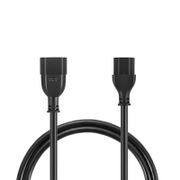 10ft (3m) IEC60320 C14 to IEC60320 C13 Heavy-Duty 14AWG 250V/15A Power Extension Cord, Black This picture is about .