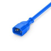 6ft (1.8m) IEC60320 C14 to IEC60320 C13 17AWG 250V/10A Power Extension Cord, Blue This picture is about PC14C13-10A.