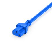 6ft (1.8m) IEC60320 C14 to IEC60320 C13 17AWG 250V/10A Power Extension Cord, Blue This picture is about PC14C13-10A.