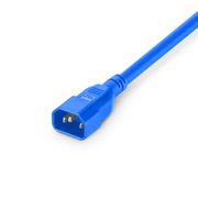 3ft (0.9m) IEC60320 C14 to IEC60320 C15 14AWG 250V/15A Power Cord, Blue This picture is about PC14C15-15A.
