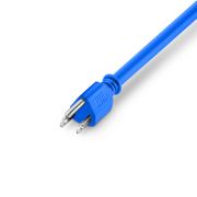 6ft (1.8m) NEMA 5-15P to IEC60320 C13 16AWG 125V/10A Power Cord, Blue This picture is about P515C13-10A.