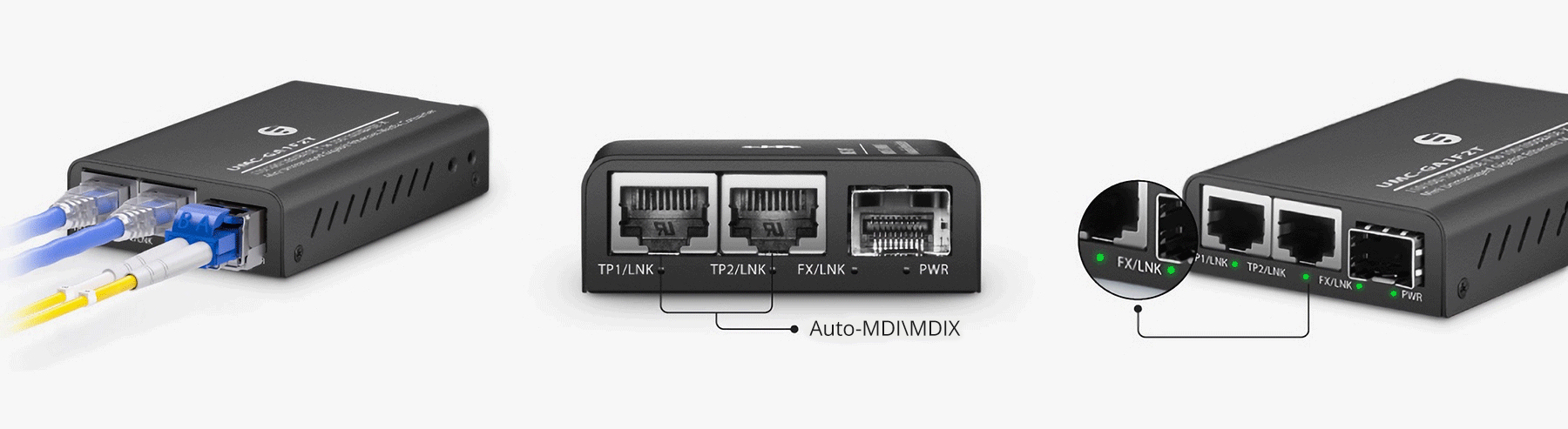 Mini Unmanaged 10/100/1000 Base-T RJ45 to 1000Base-T SFP media