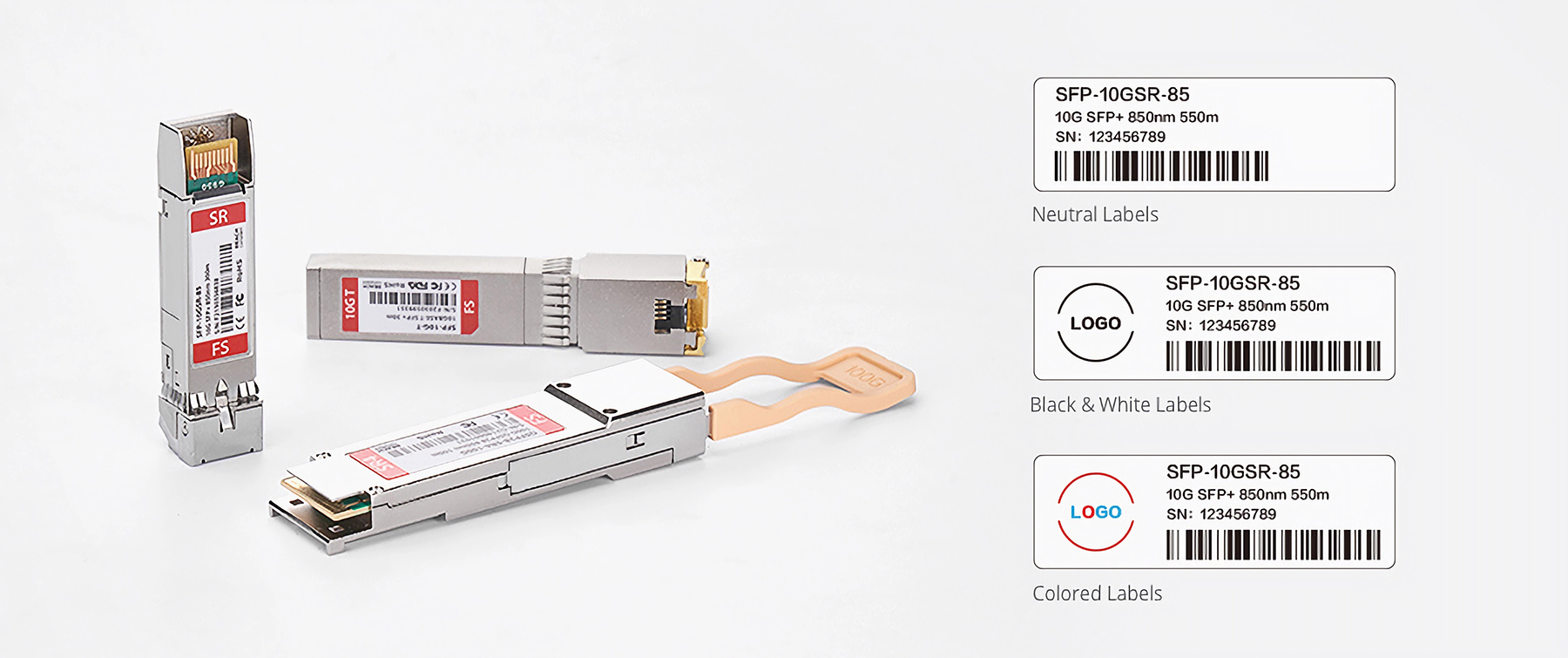 Design Label for 1000BASE SFP SX/LX/EX/ZX/EZX Transceiver, 1 Roll
