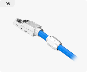 Cat5e/Cat6/Cat6a RJ45 Tool-Free Modular Plugs, Shielded Network