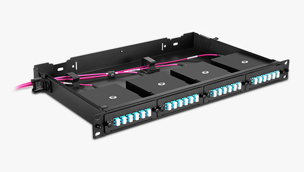 FHD® MTP®-LC Cassette, OM4 Multimode, Universal, 12 Fibers