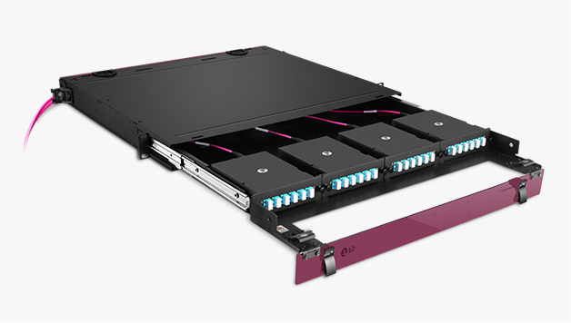 FHD® MTP®-LC Cassette, OM4 Multimode, Universal, 12 Fibers