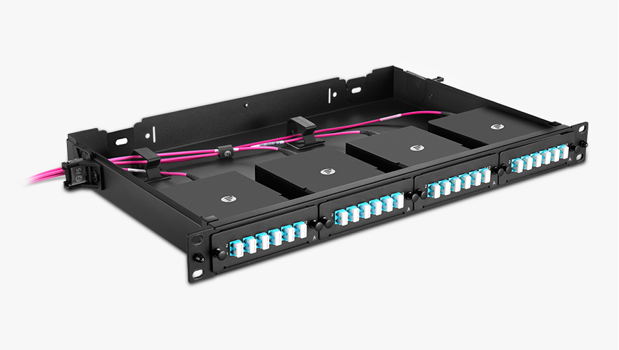 12 Fibers MTP®-12 LC MTP® Cassette Module, OM4 Multimode, Type A
