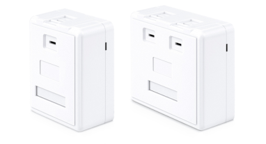 Surface Mount Box, 2 Ports, Unloaded, White - FS.com Europe