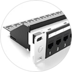 ⑥専用画面 24ポートシールドなし | Cat6準拠モジュラーパッチパネル - FS