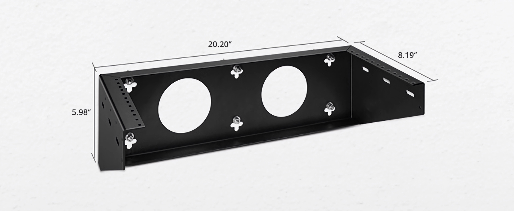 thumbnail interactive-video image 1 of TCoology 4U 19-Inch Hinged Extendable Network Wall Mount Rack Bracket – 100 Lb Capacity 1 of 2