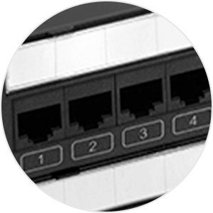 Cat6a 110-Style Patch Panel, 48-Port, 2RU, Cable Management Bar