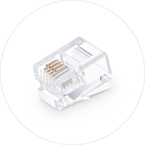 5-polige telefoon, DSL stekker, 2x RJ11 plug ADSL, DSL, tele