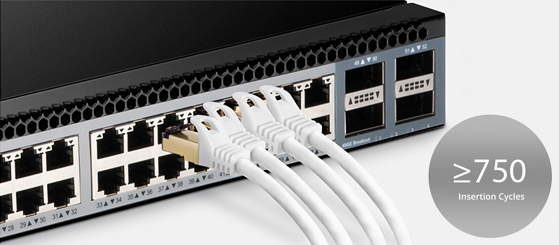 3ft(0.9m)Cat8ツメ折れ防止 シールド付き(SFTP)イーサネット