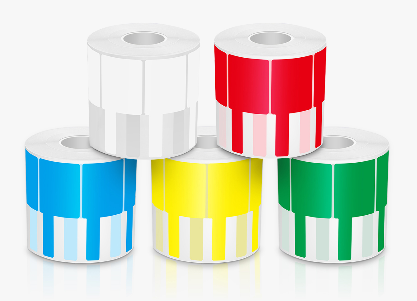 1.02in.W x 3.31in.L Printable P-Flag Label, PET, Reel, Green