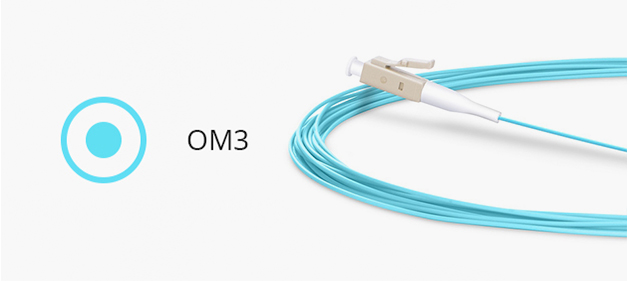 1m LC/UPC シンプレックス OM3マルチモード | ピッグテール光ファイバ