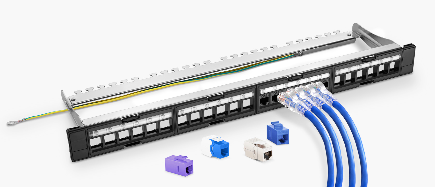 FDMP キーストーンモジュール用ブランクパッチパネル(シールド付き