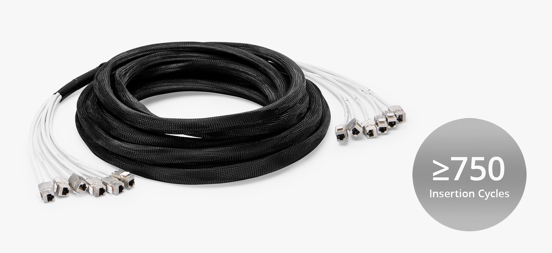 SFTP Cat6a Cable Troncal Predeterminado 6 Jack a 6 Plug 15m - FS