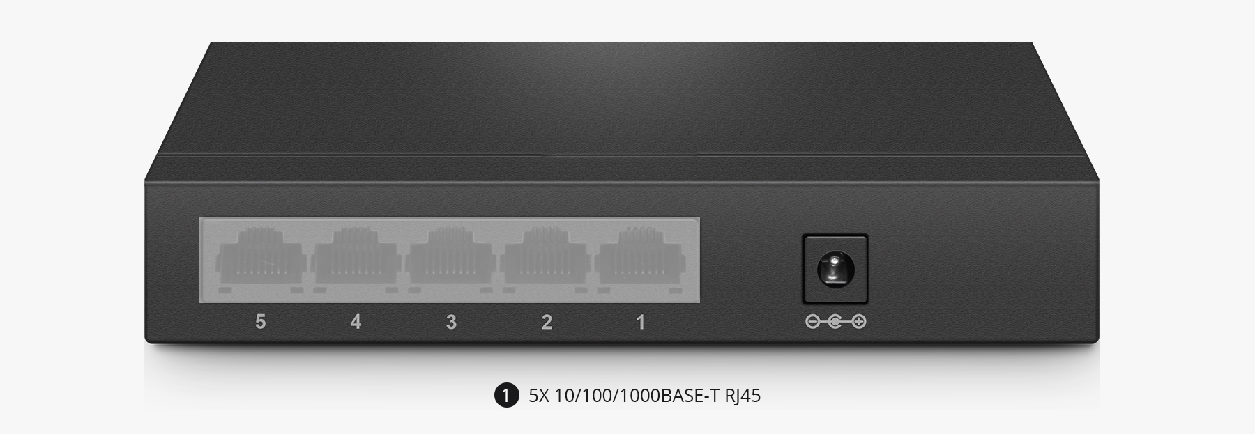 FS 5-Port RJ45 Gigabit Unmanaged Switch, Desktop/Wall-Mount - FS.com
