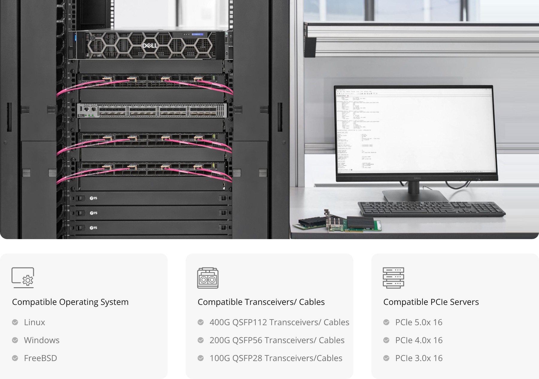 Broadcom® BCM957608-P2200GQF00 イーサネットネットワーク