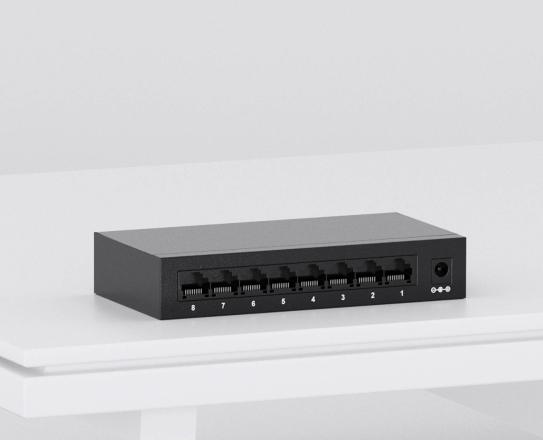 FS 8-Port RJ45 Switch, Desktop/Wall-Mount - FS.com