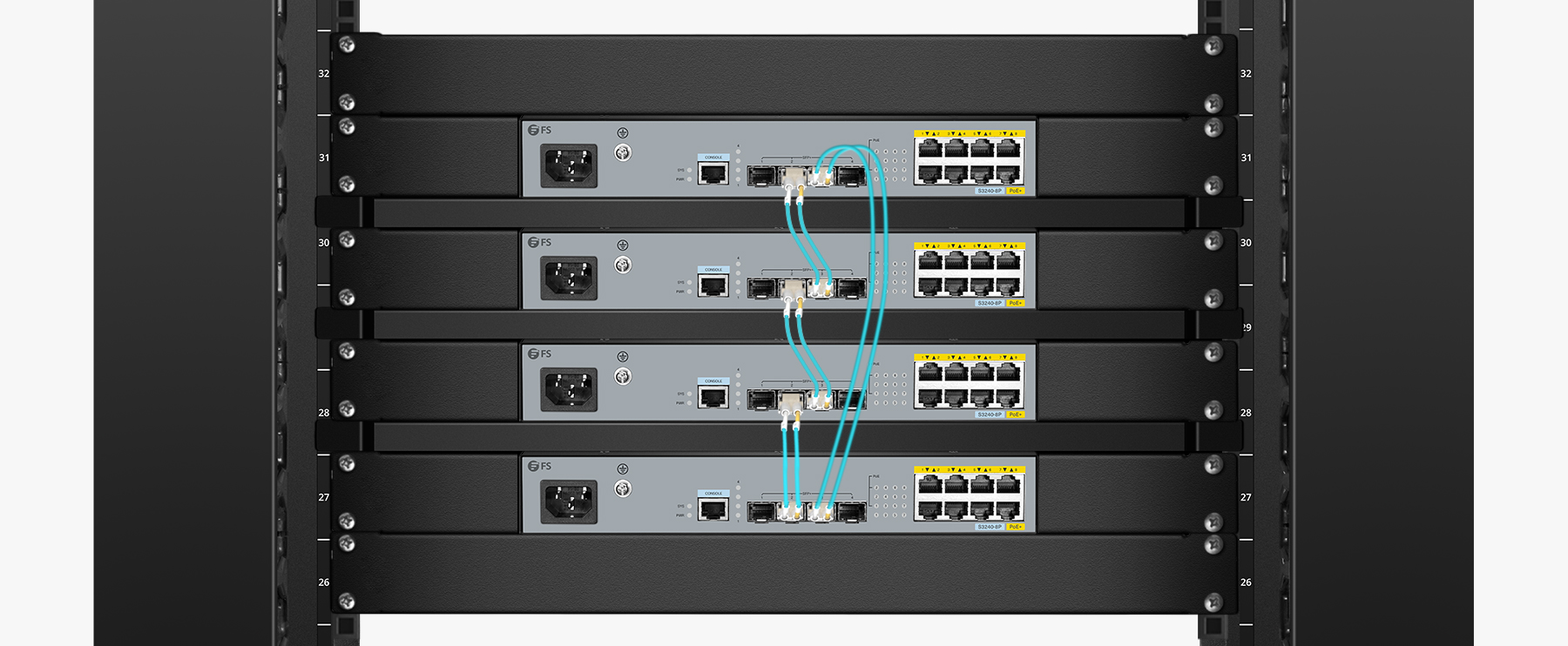 S3240-8P, 8-Port Gigabit Ethernet L2+ PoE+ Switch, 8 x PoE+ Ports
