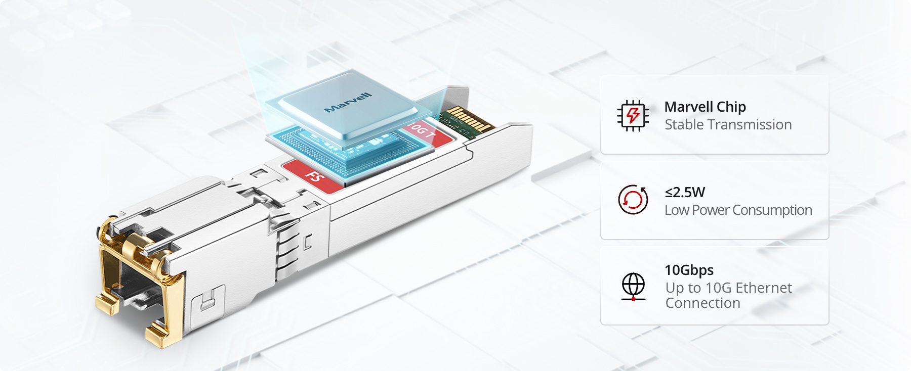 Cisco SFP-10G-T-X互換 10GBASE-T SFP+トランシーバモジュール - FS.com