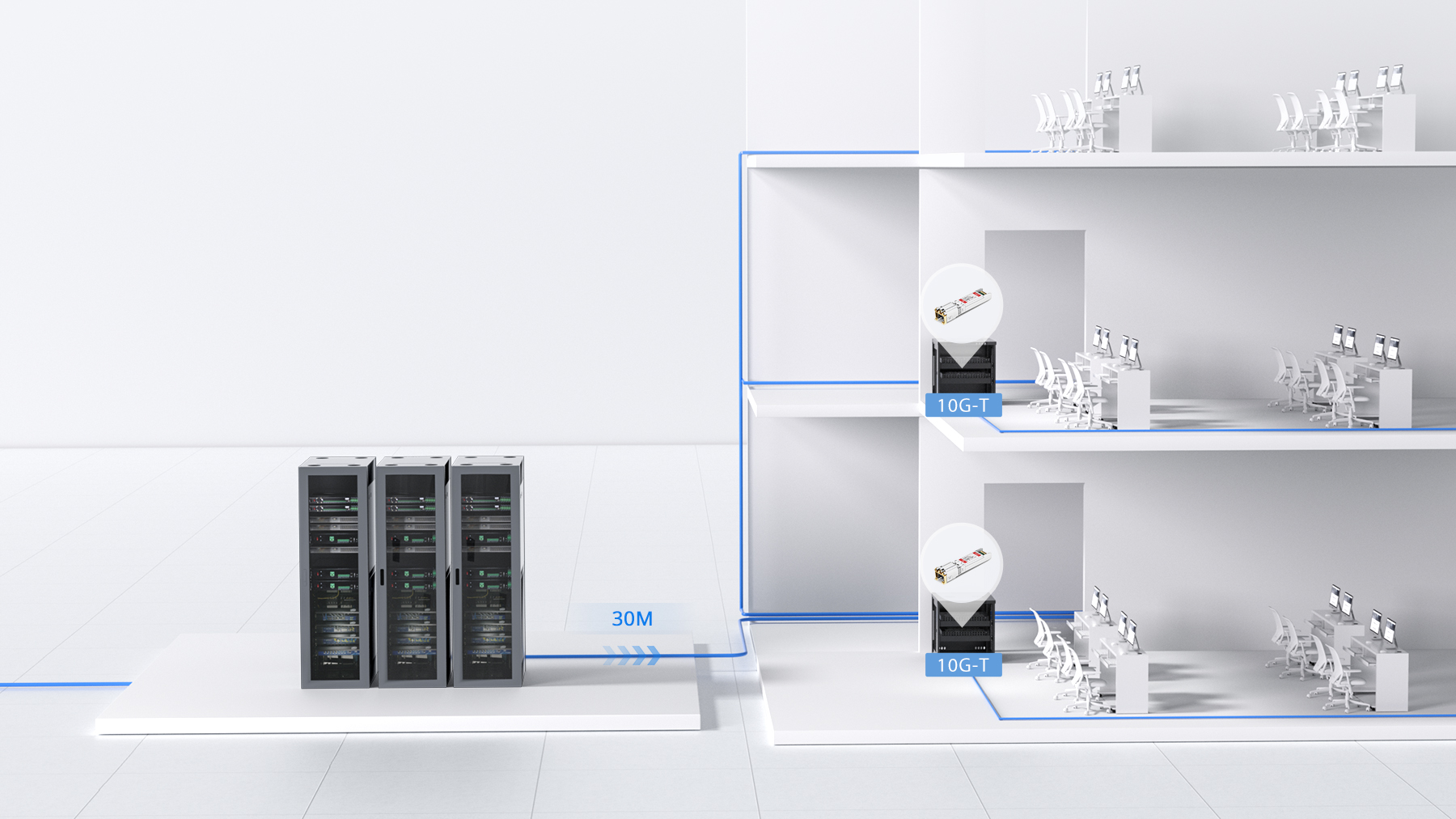 Cisco SFP-10G-T-X互換 10GBASE-T SFP+トランシーバモジュール - FS.com