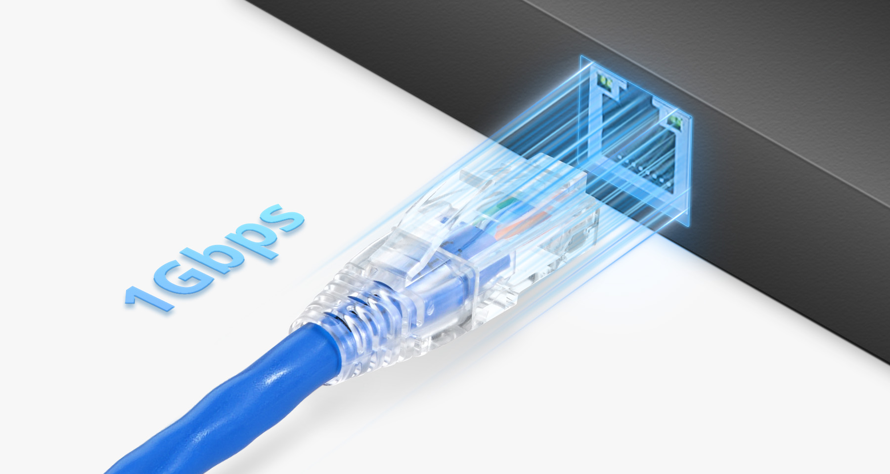 8ft Cat5e Snagless Unshielded Ethernet Patch Cable, Blue - FS.com