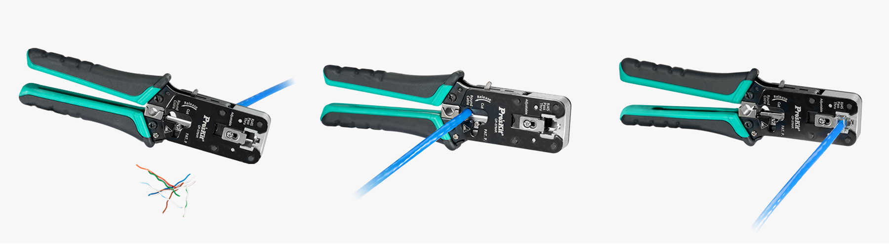 Cat5/6/7 RJ45パススループロフェッショナルモジュラークリンパー