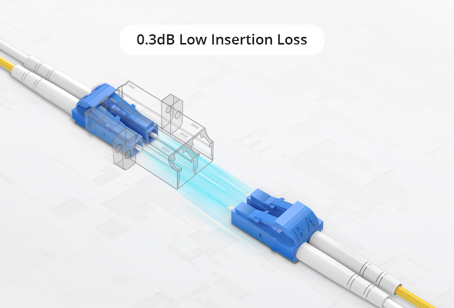 12m (39ft) Fiber Patch Cable, 2 Fibers, LC UPC Duplex to LC UPC