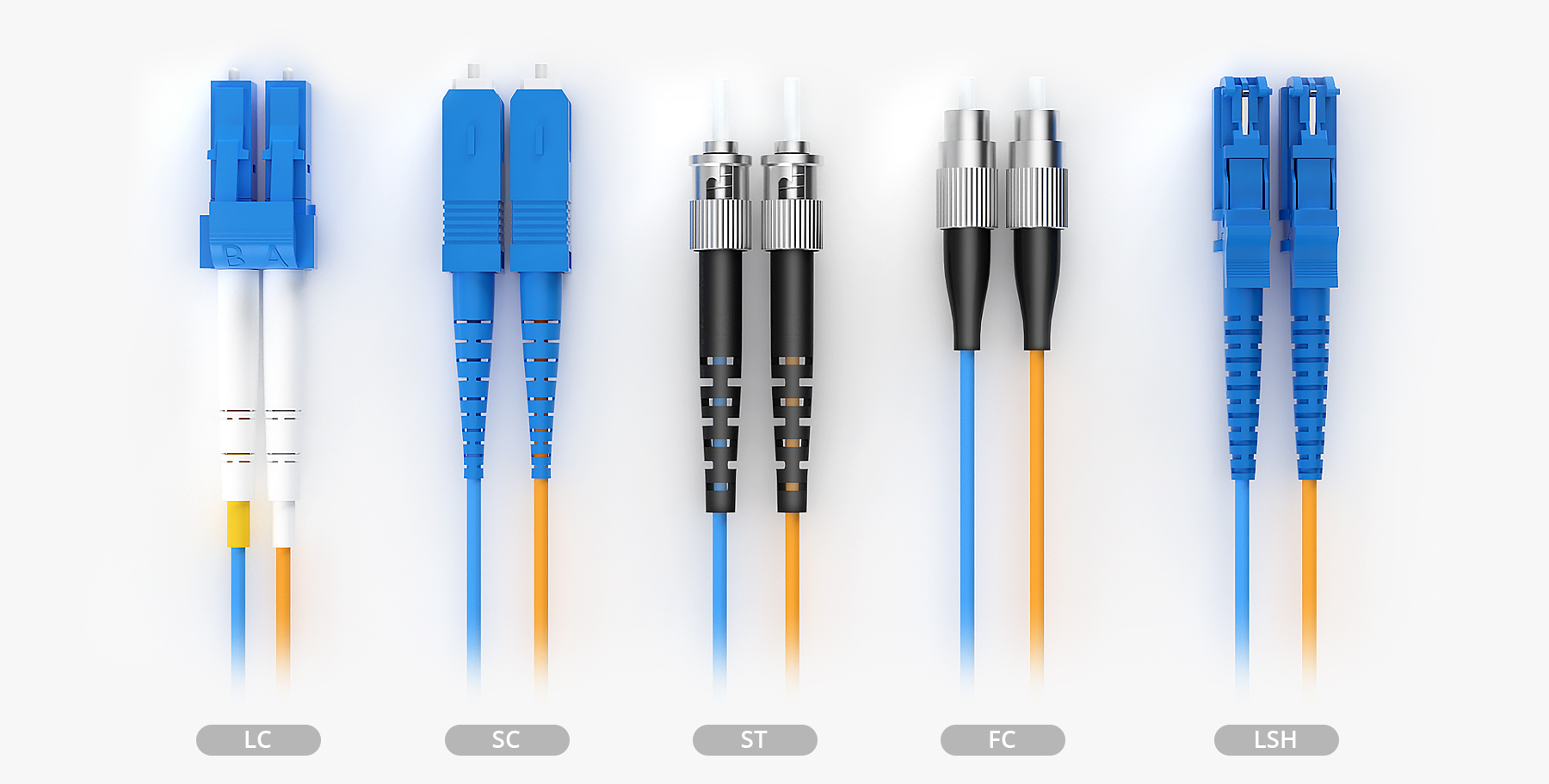 Customized 2 Fibers Single Mode (OS2) LC/SC/FC/ST/LSH Indoor Flat