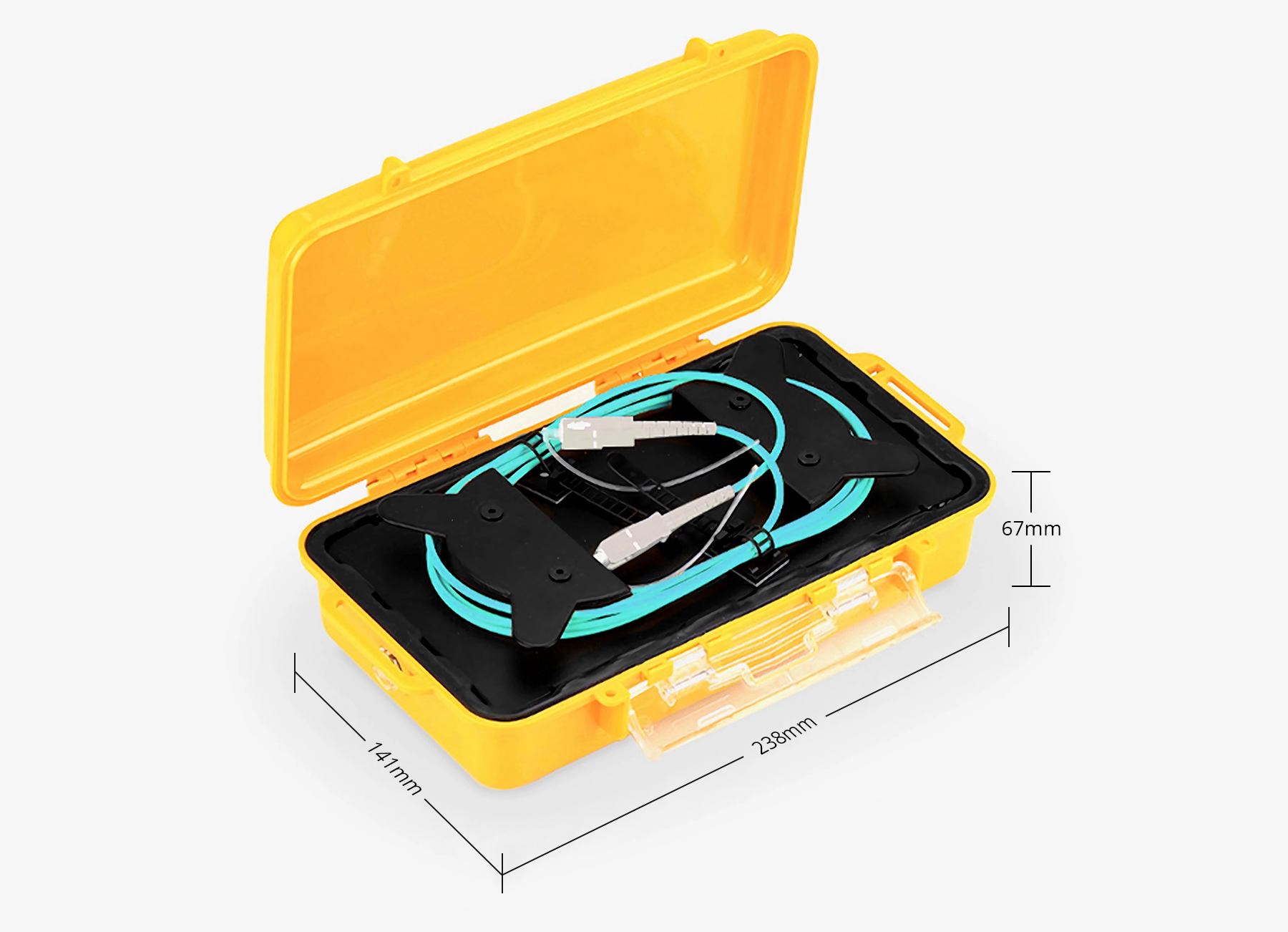 Cavo di lancio OTDR con connettori SC UPC e SC, lunghezza 500 m, monomodale; cavo di estensione per test OTDR; eliminatore di zona morta per prove su fibra ottica, con custodia Cavo di lancio OTDR con connettori SC UPC e SC, lunghezza 500 m, monomodale; cavo di estensione per test OTDR; eliminatore di zona morta per prove su fibra ottica, con custodia