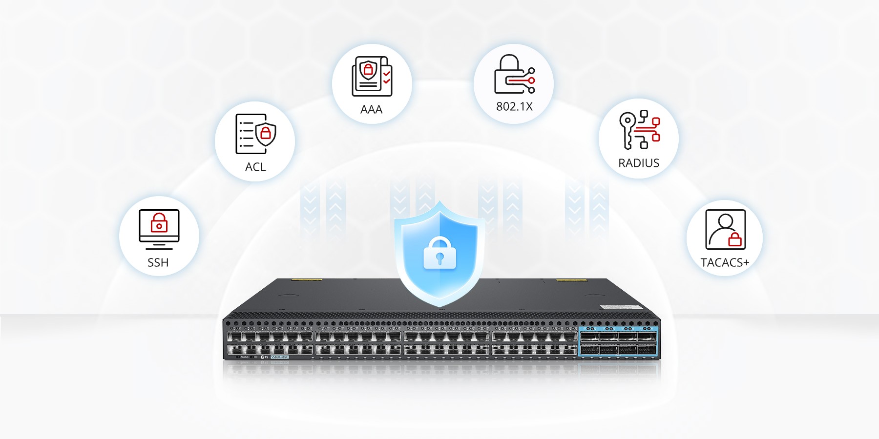 Switch 10G S5860-48SC | 48x 10Gb SFP+, 8x 100Gb QSFP28, apilable